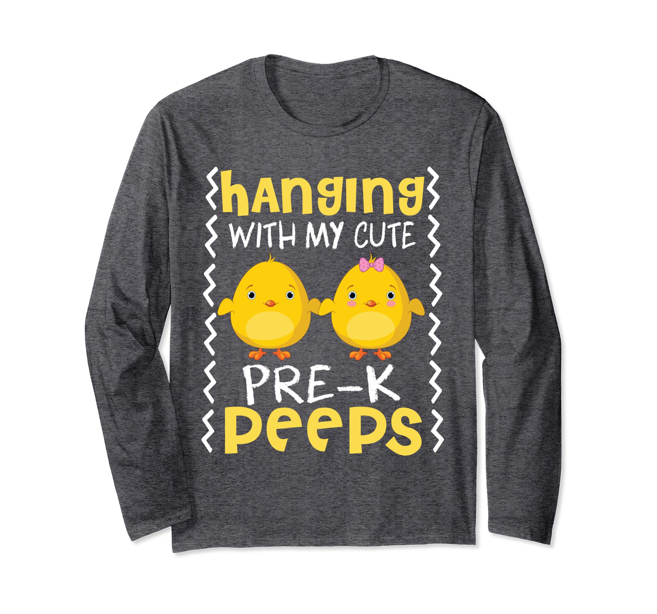Hanging With My Cute Pre-k Peeps Teacher Easter Day Shirt