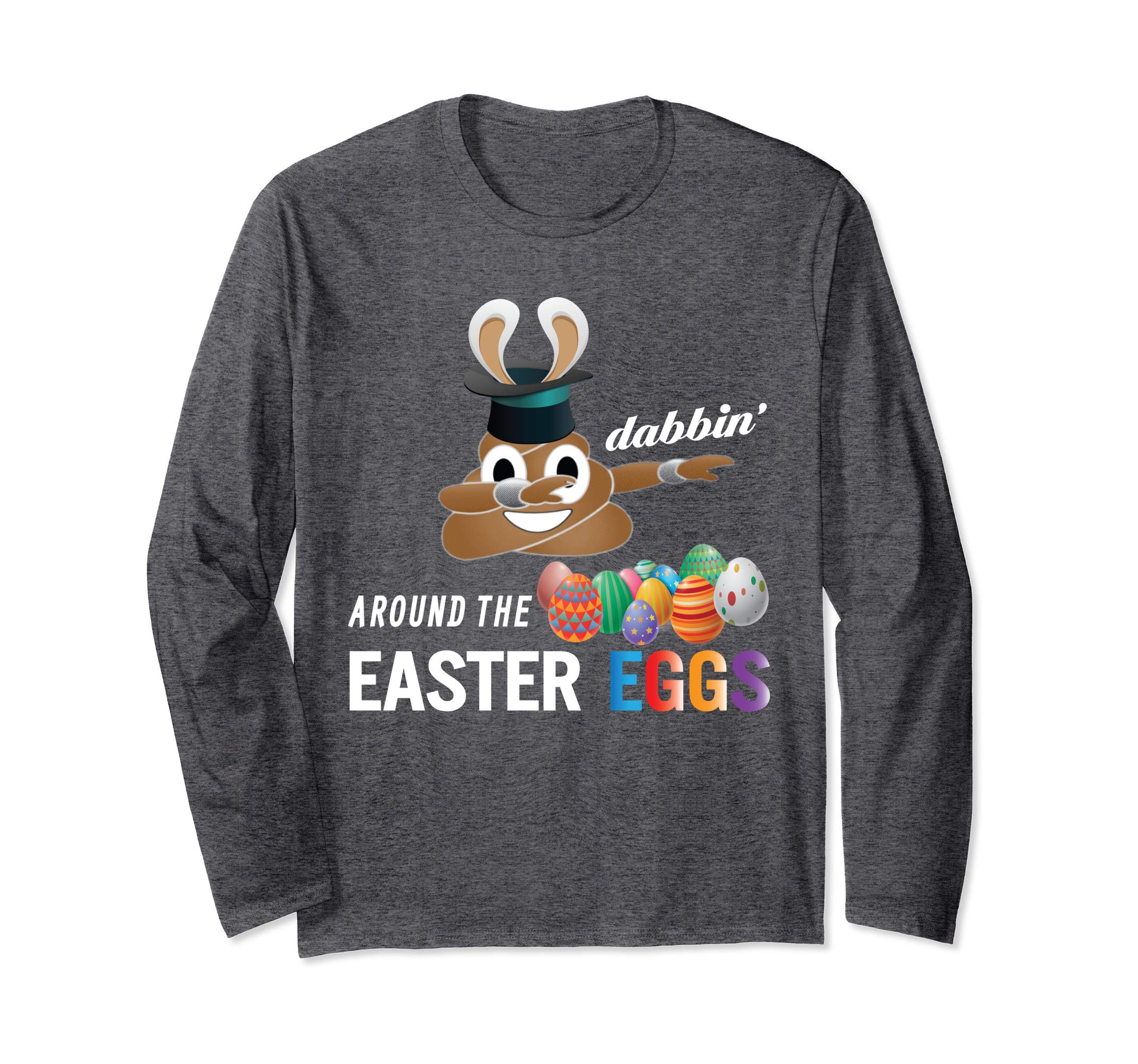 Poop Bunny Dabbin' Around The Easter Eggs Happy Day Shirt