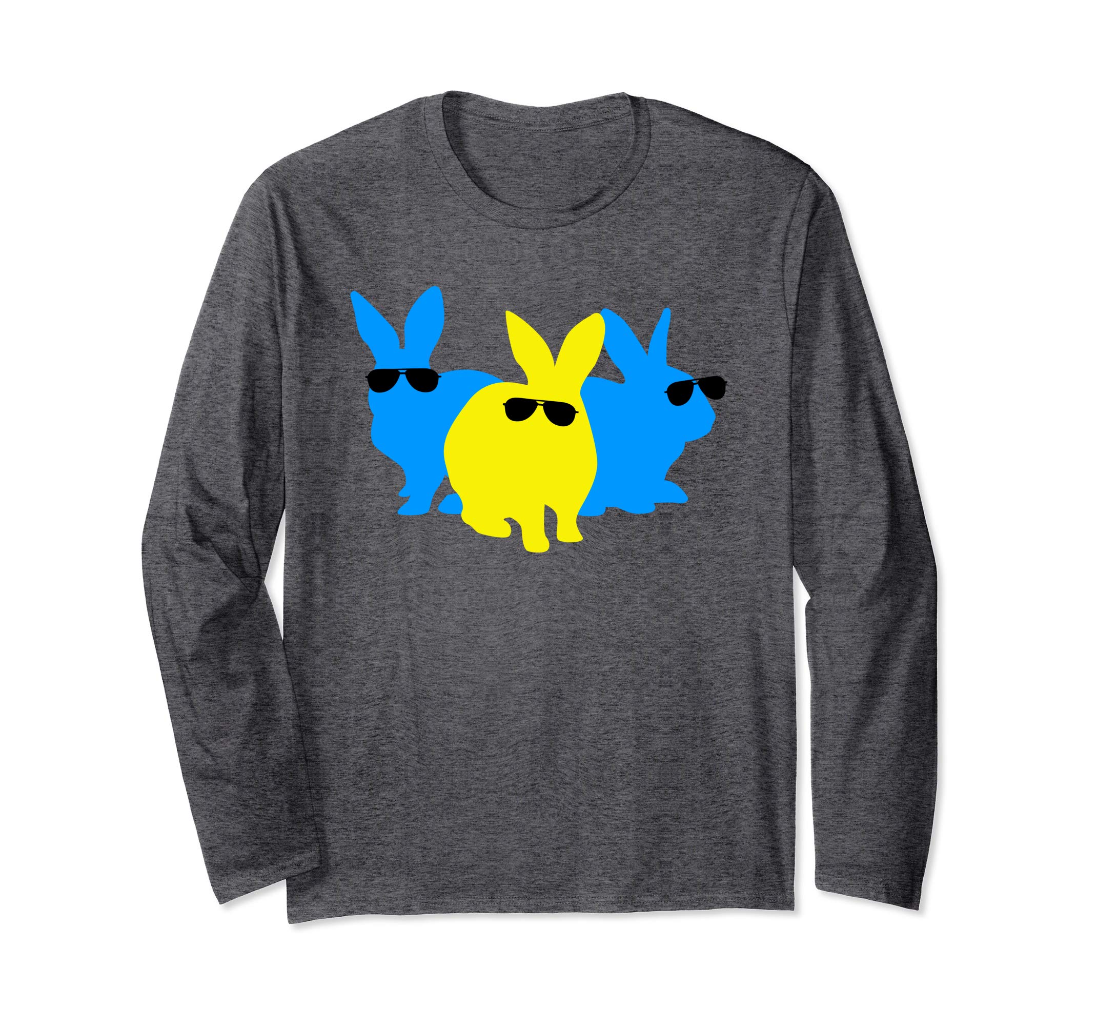Cute Trio Easter Bunnies In Shades Long sleeve T Shirt Egg