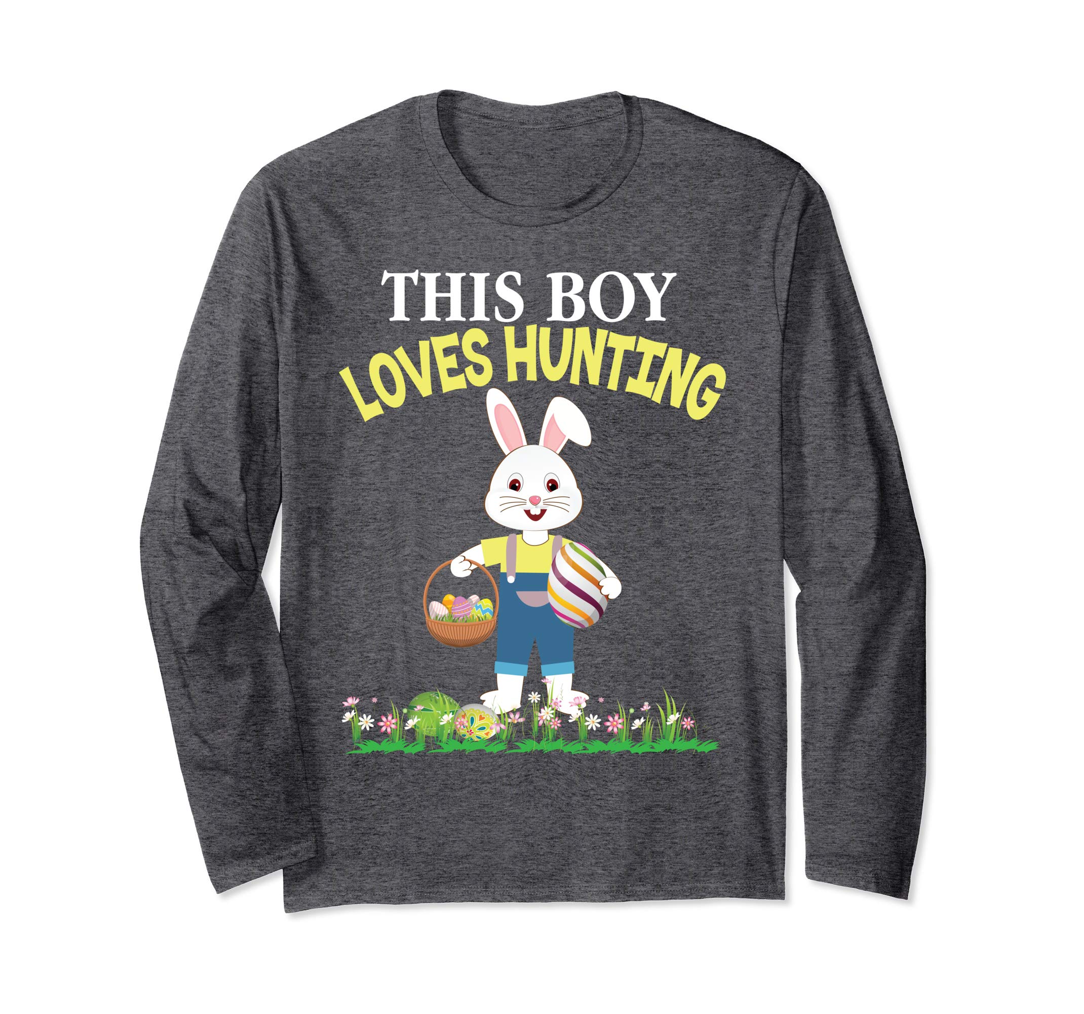 This Boy Loves Eggs Hunting Bunny Easter Day T-Shirt