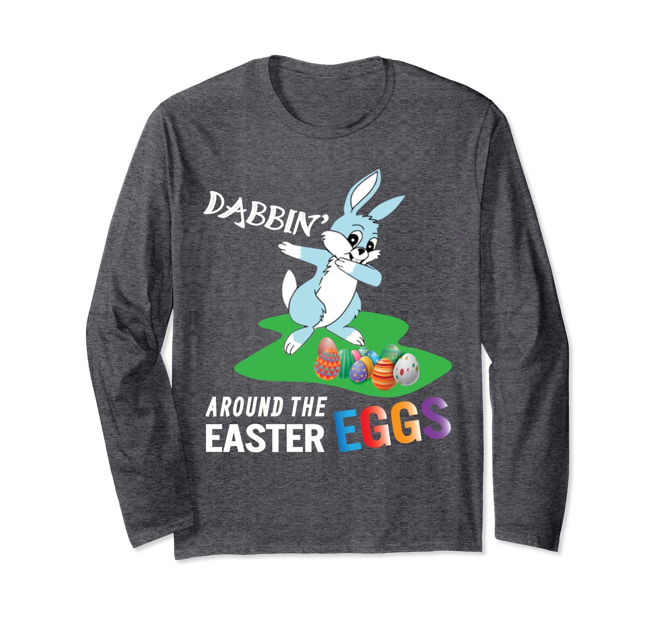 Blue Bunny Rabbit Dab Dabbin' Around The Easter Eggs Shirt