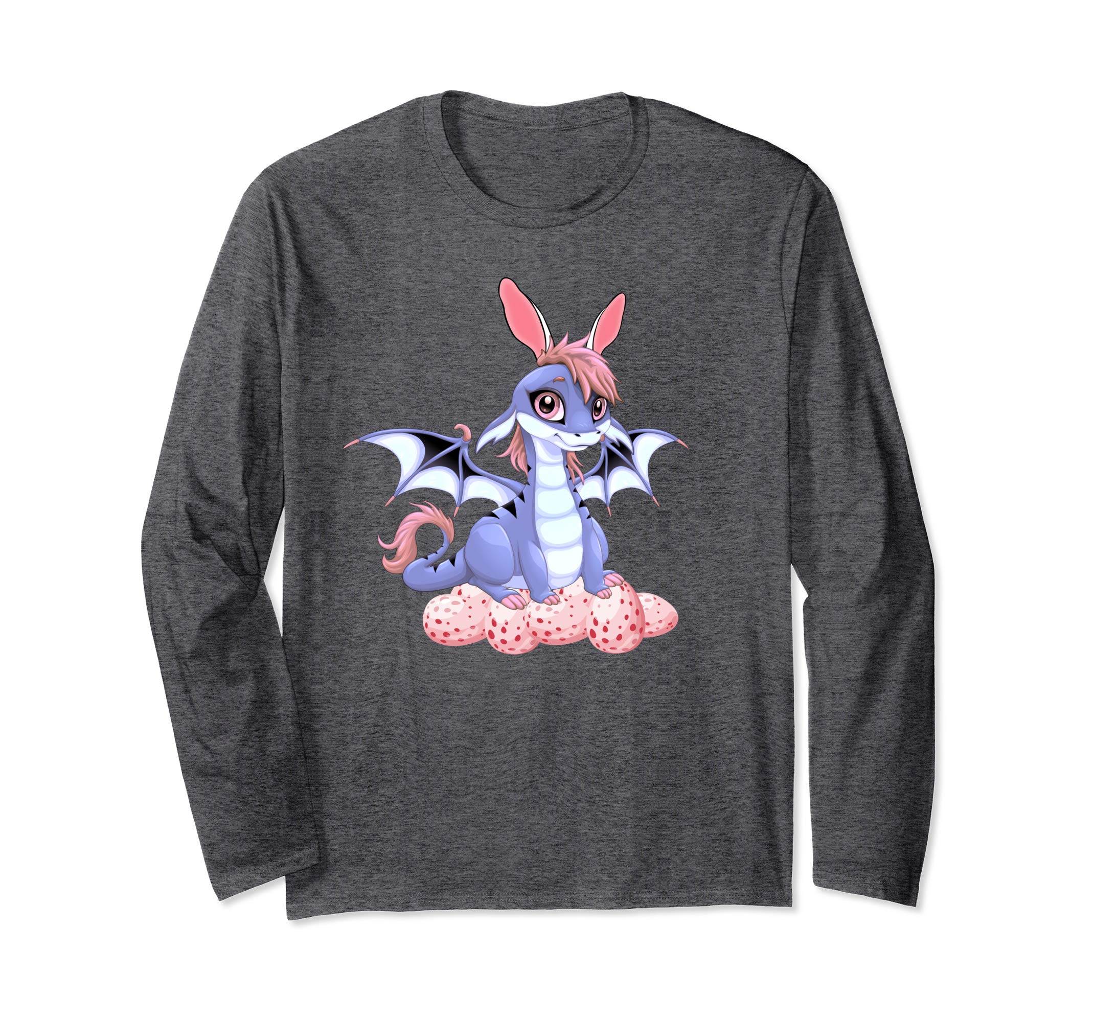 Cute Anime Dragon Bunny Easter Shirt For Women Men LS