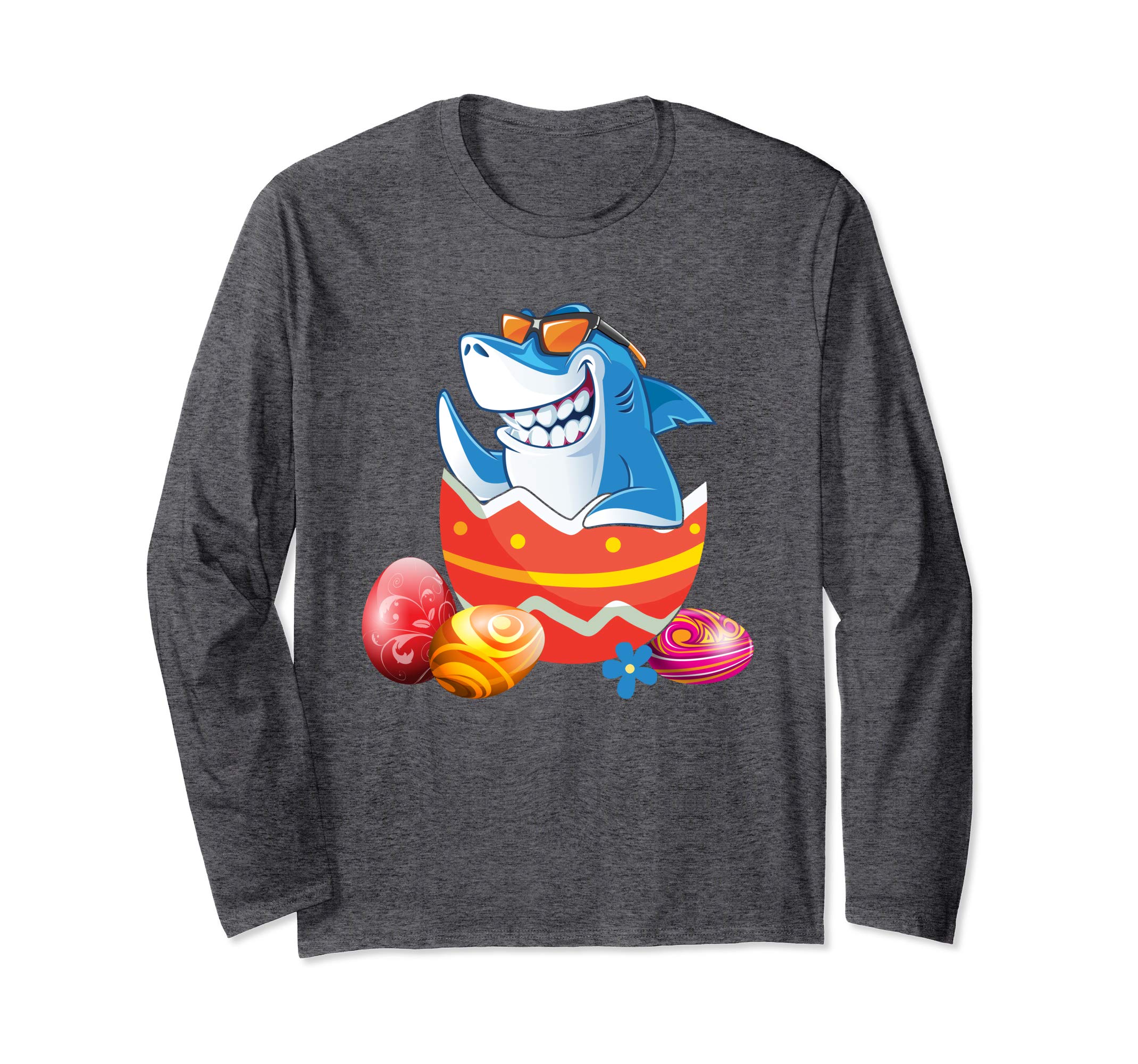 Easter Shirts For Kids Boys Girls Shark Shirt Easter Eggs