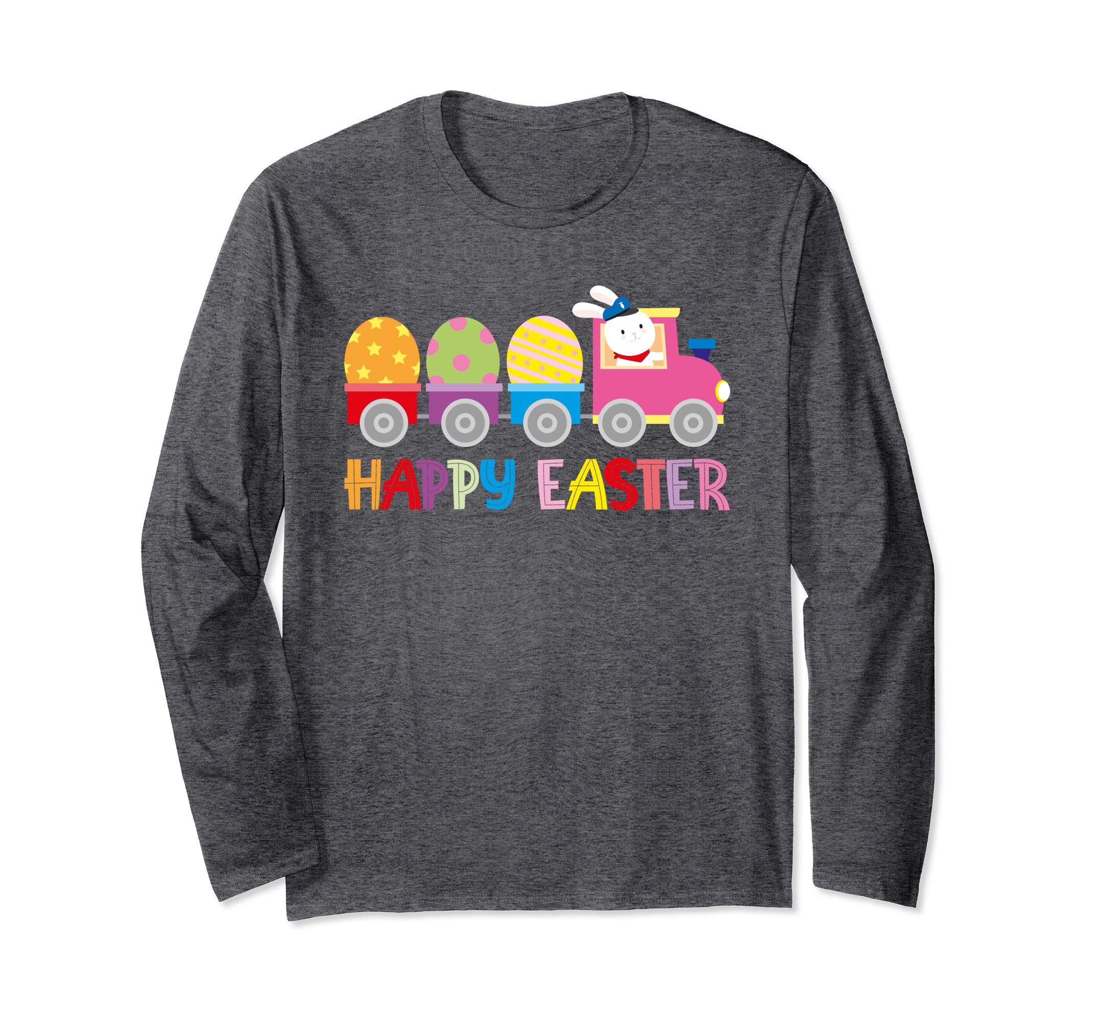 Happy Easter Train Egg Hunt Kid Boys Girls Long Sleeve Shirt