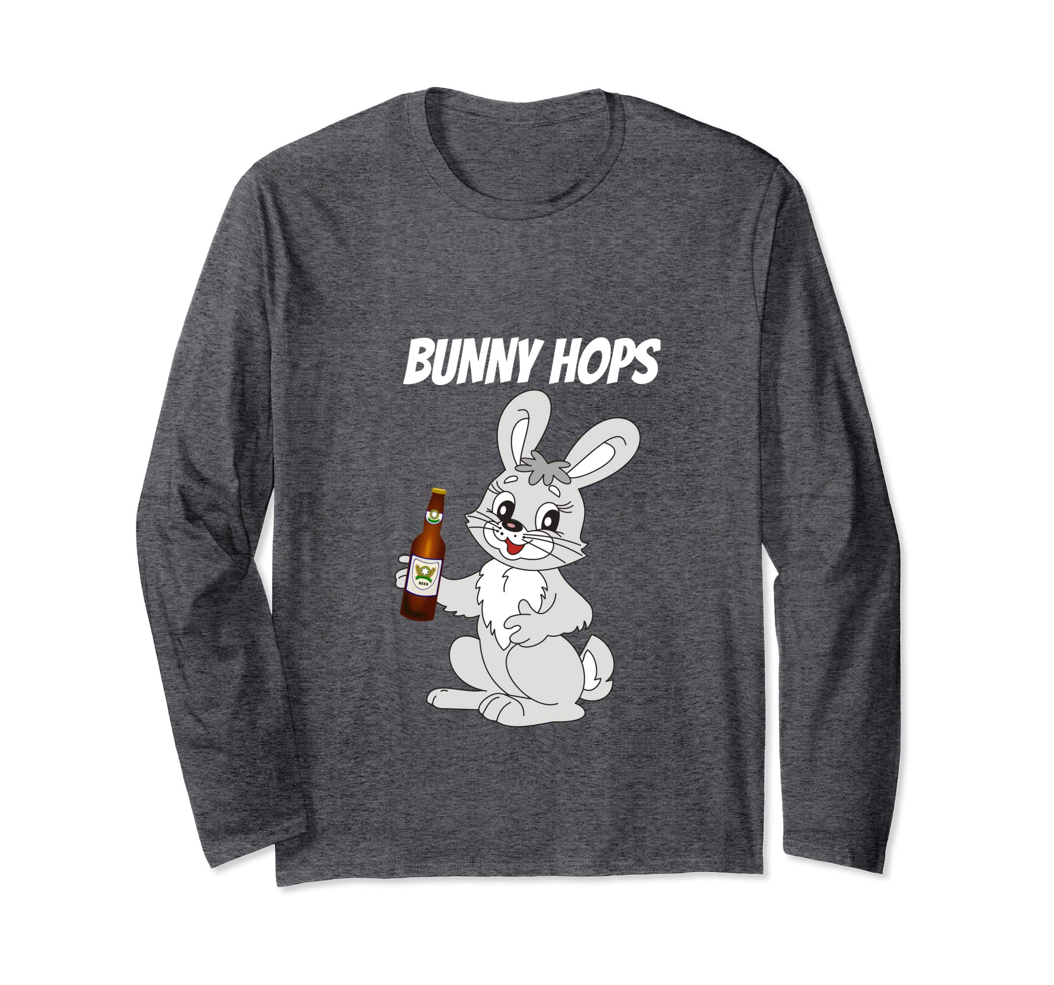 BUNNY HOPS Man's long sleeve T Shirt Woman's easter party