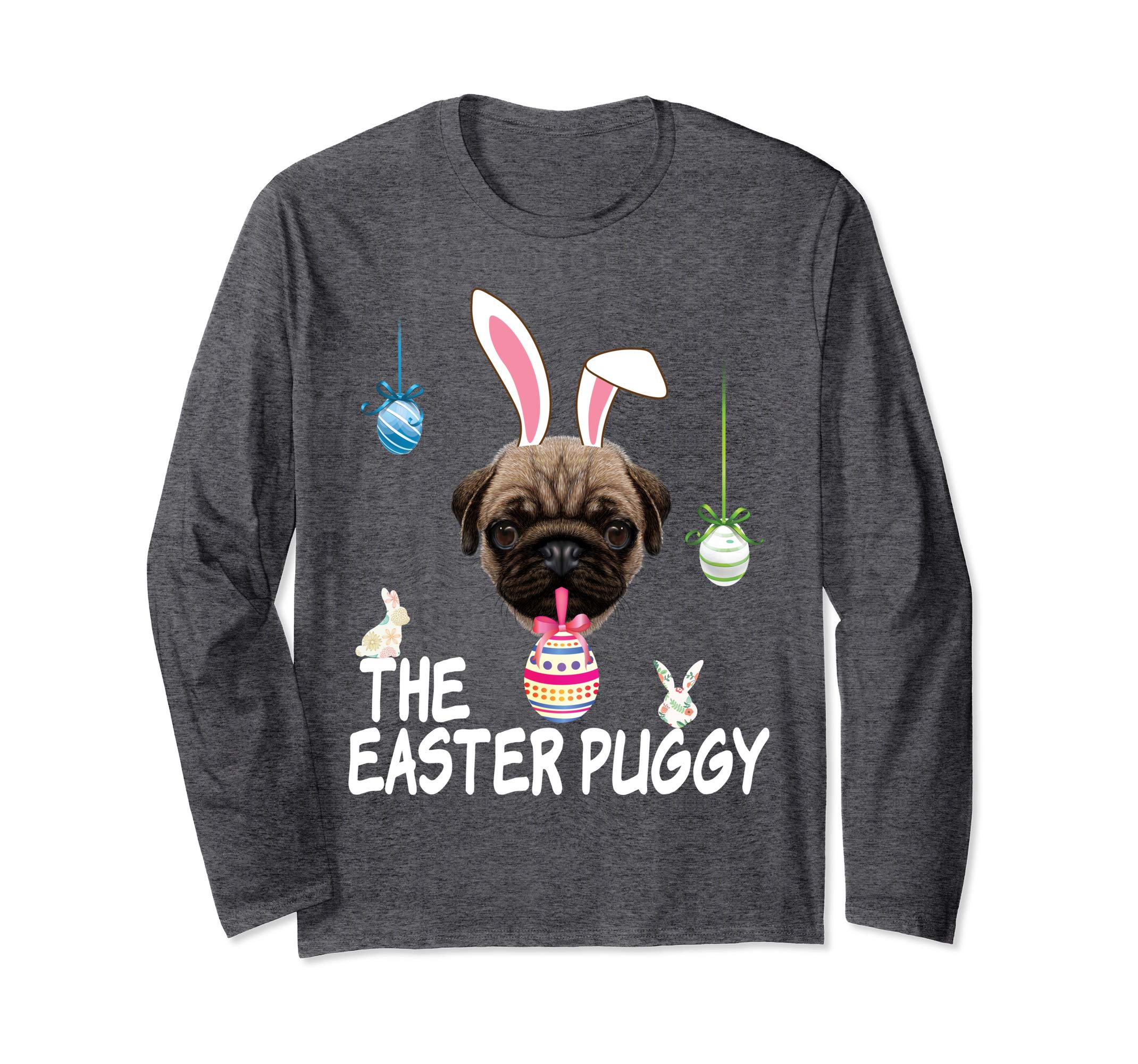 The Puggy Easter Pug Dog Bunny Egg T-Shirt Dog Lover Hunting