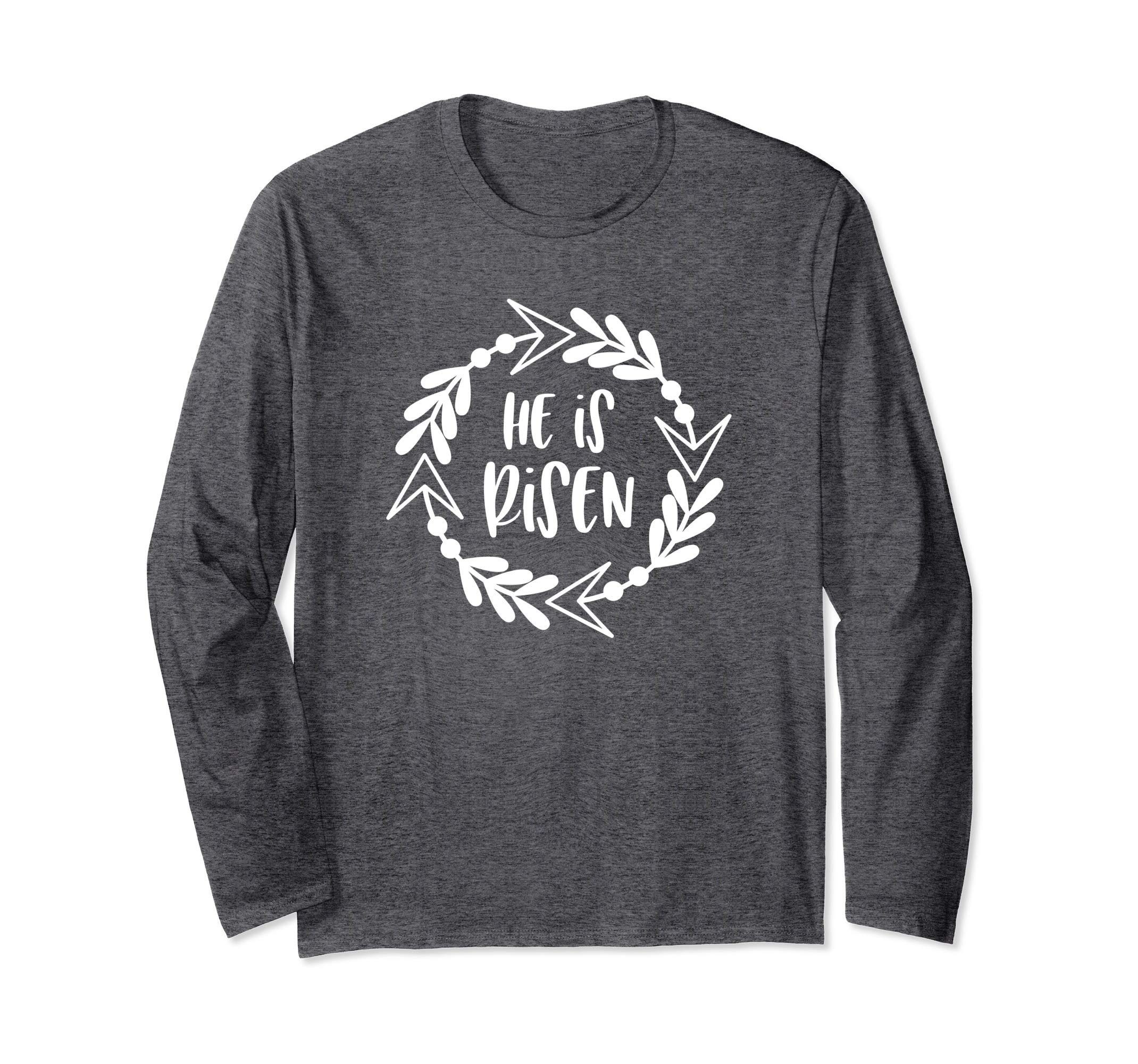 He Is Risen Christian Easter Longsleeve Shirt-Celebrate