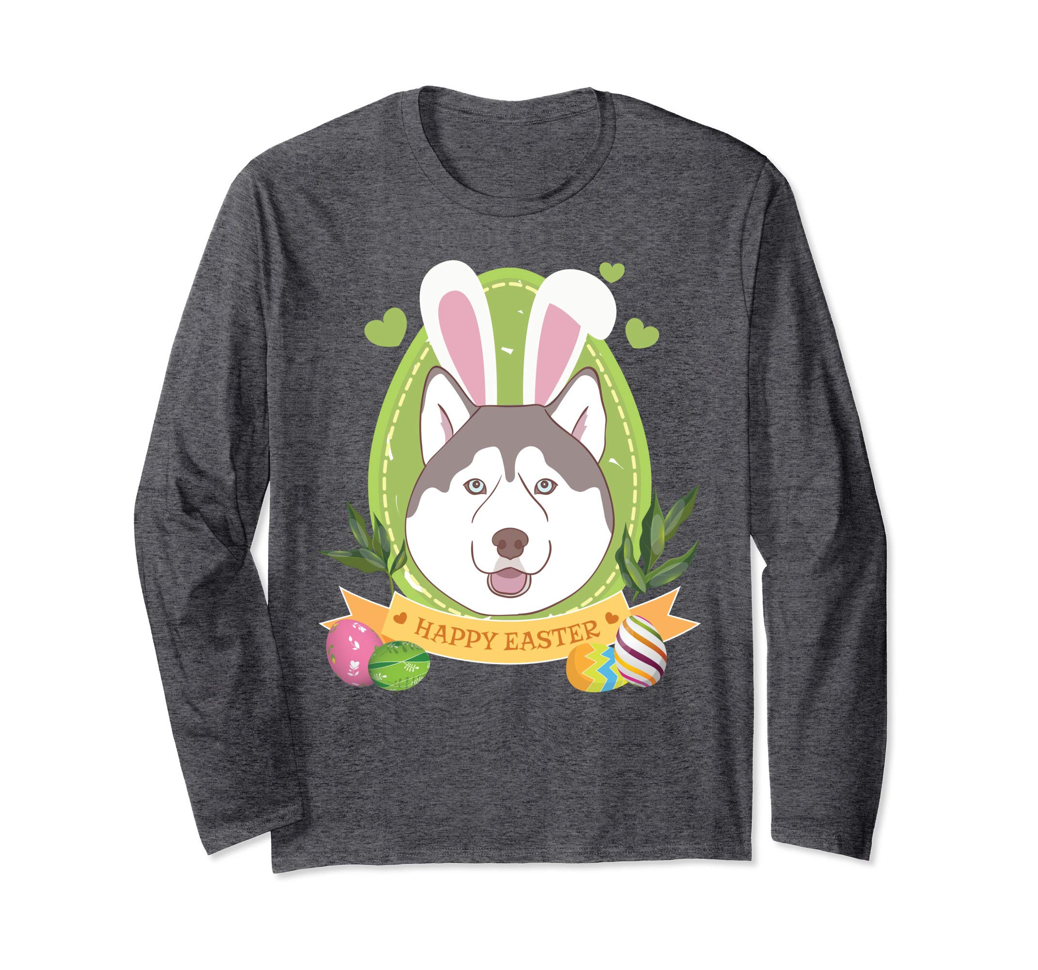 Bunny Siberian Husky Dog Easter Day Lovers T-Shirt Egg