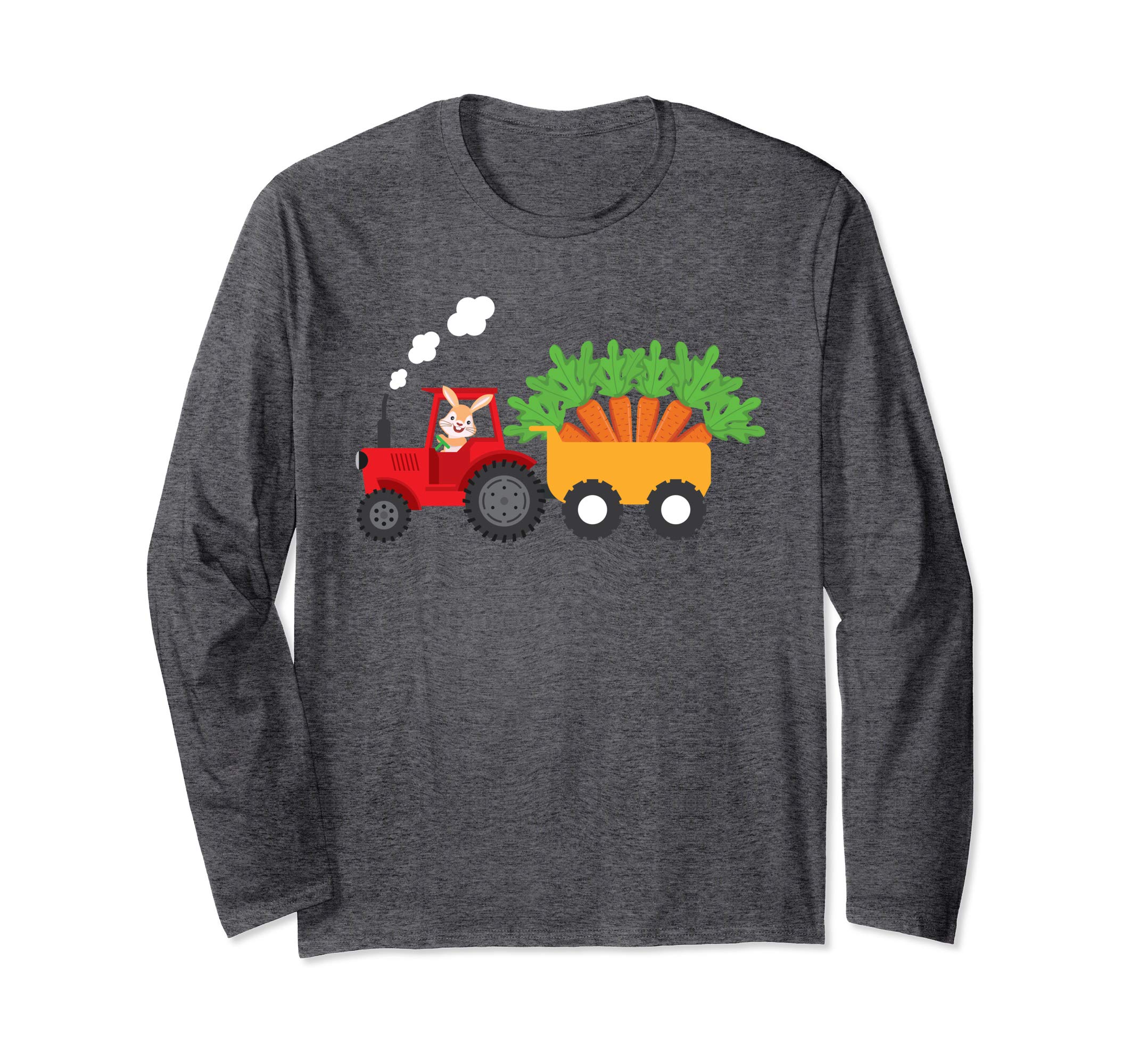 Bunny Tractor Carrying Carrots Easter Day T-Shirt
