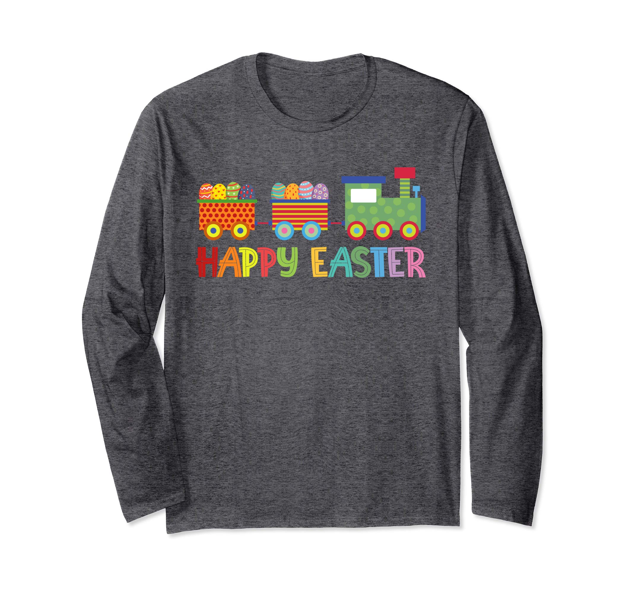Happy Easter Train Egg Hunt Kid Boys Girls Long Sleeve Shirt