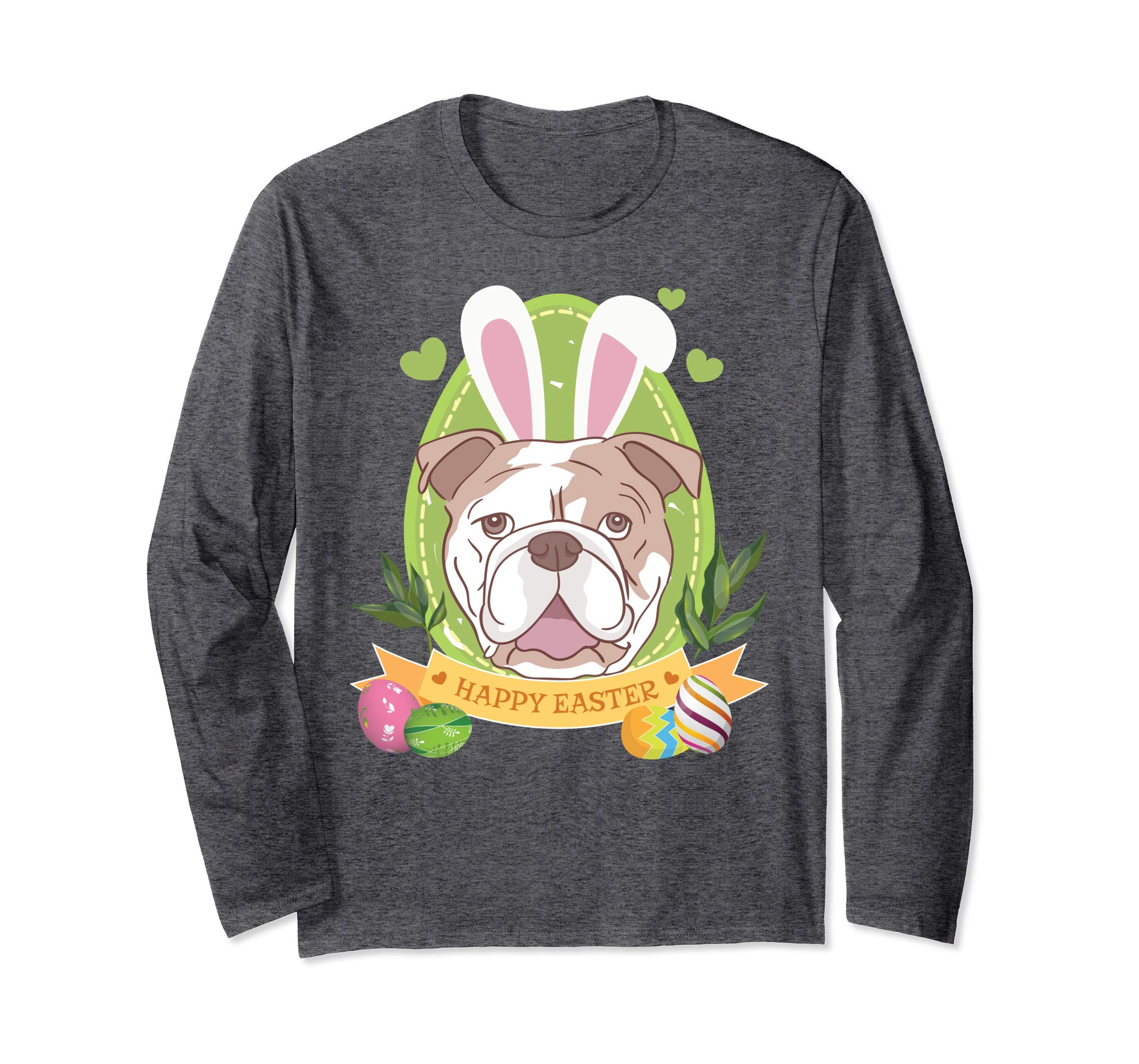 Bunny Bulldog Dog Easter Day Lovers T-Shirt Egg Hunting