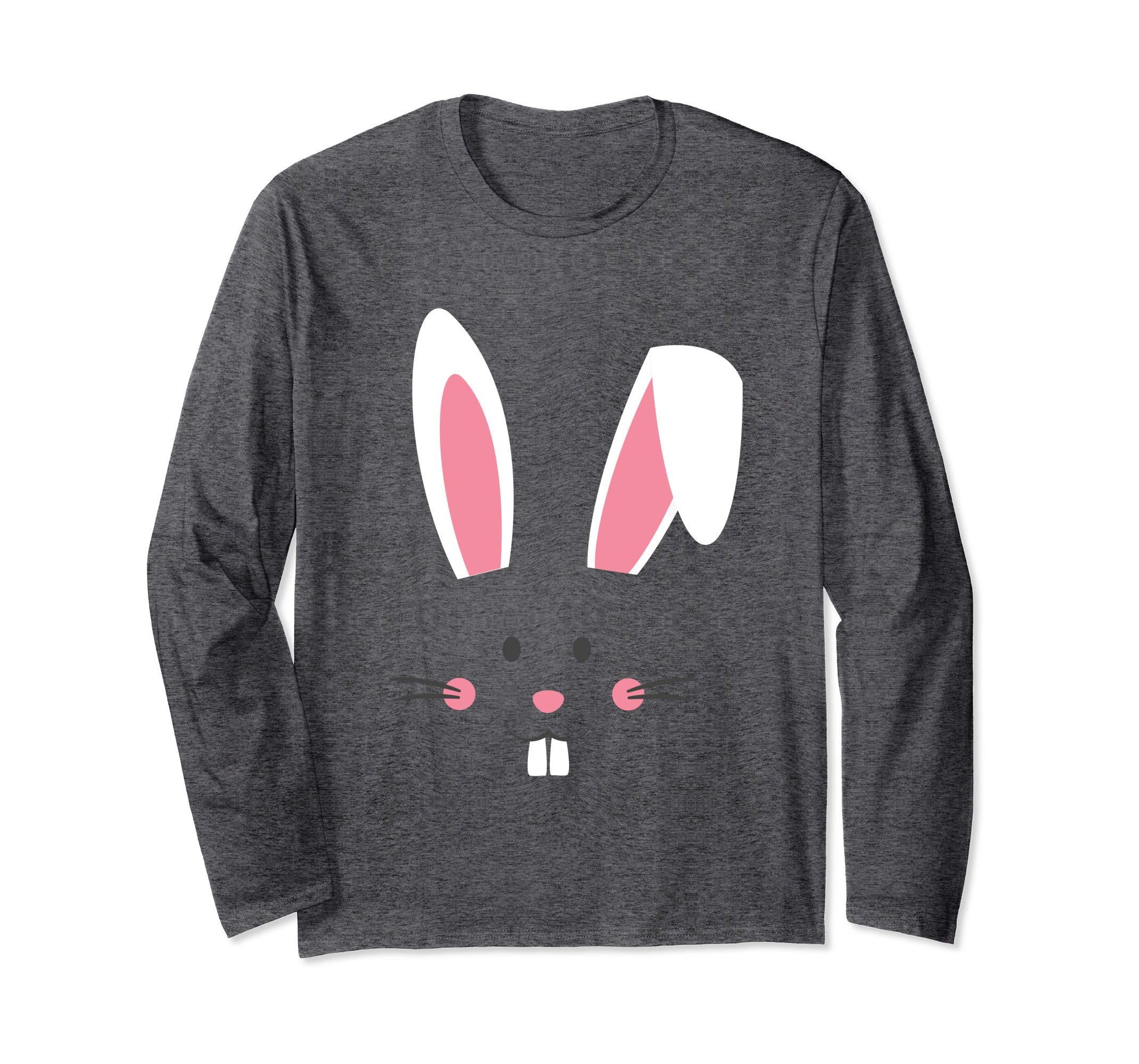 Cute Easter Bunny Face Long sleeve T Shirt Easter Egg Easter