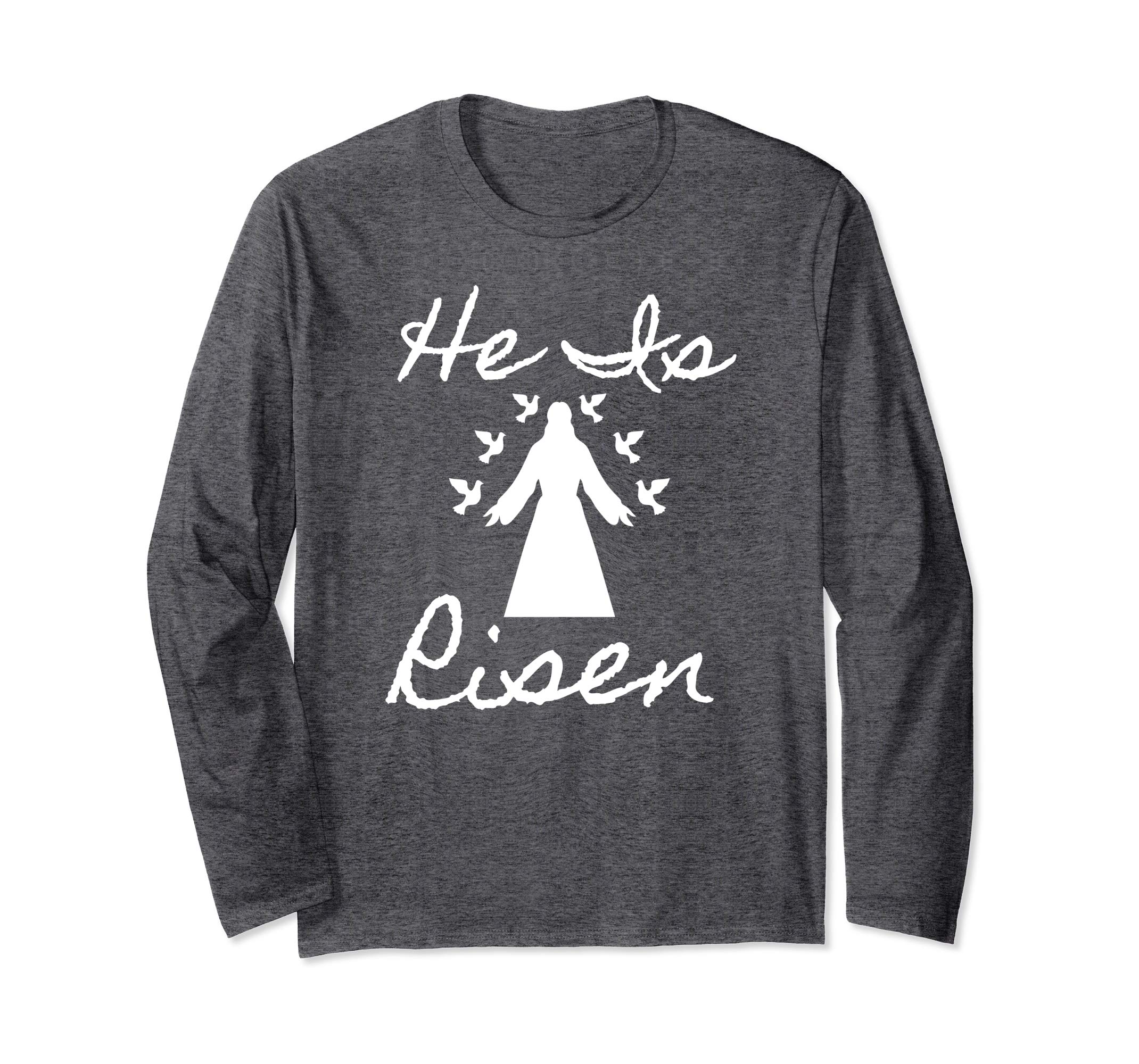 Christian Easter He Is Risen Tshirt Peace Birds and Jesus