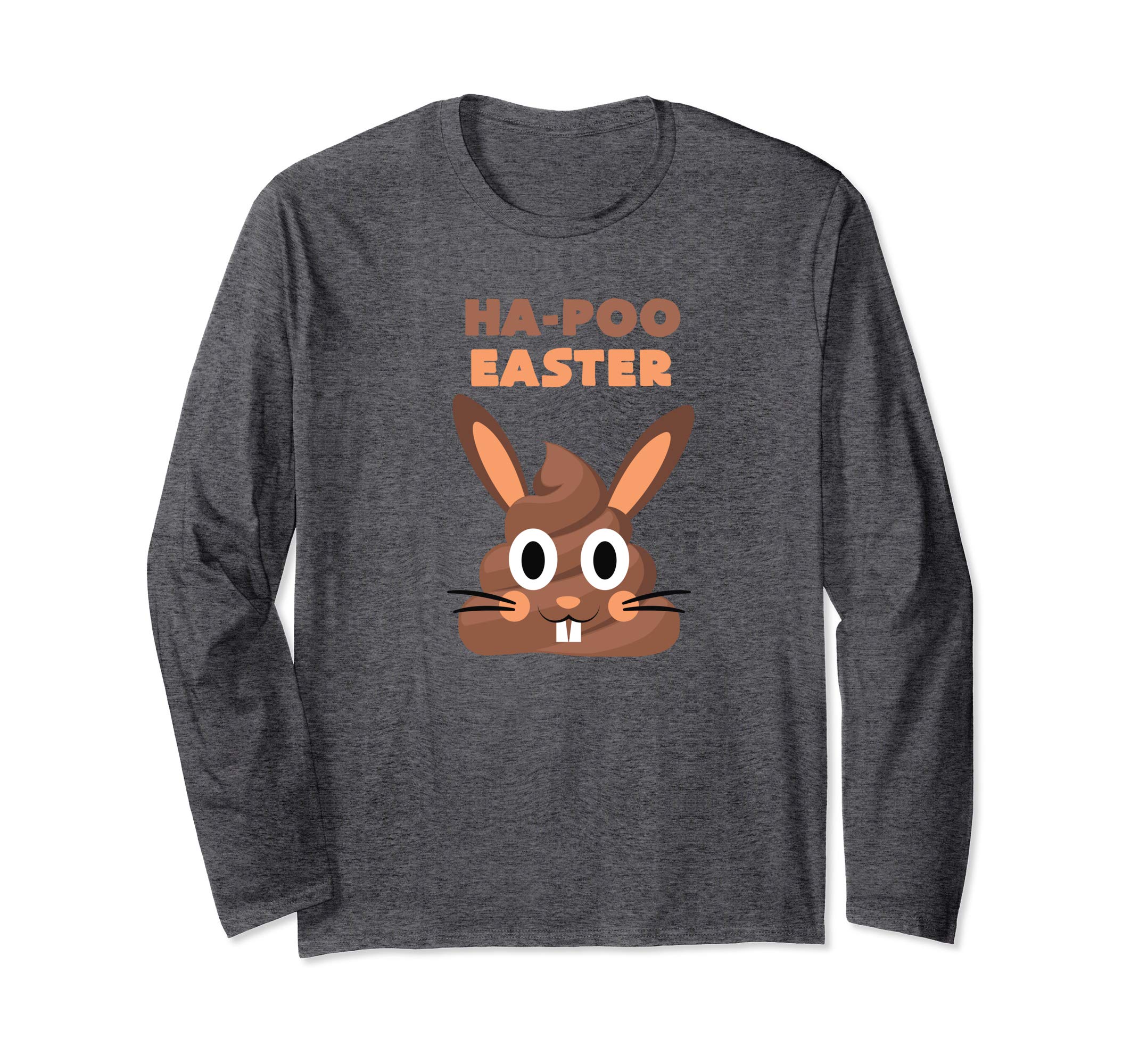 Ha-Poo Easter Happy Easter Long sleeve T Shirt Bunny Poop