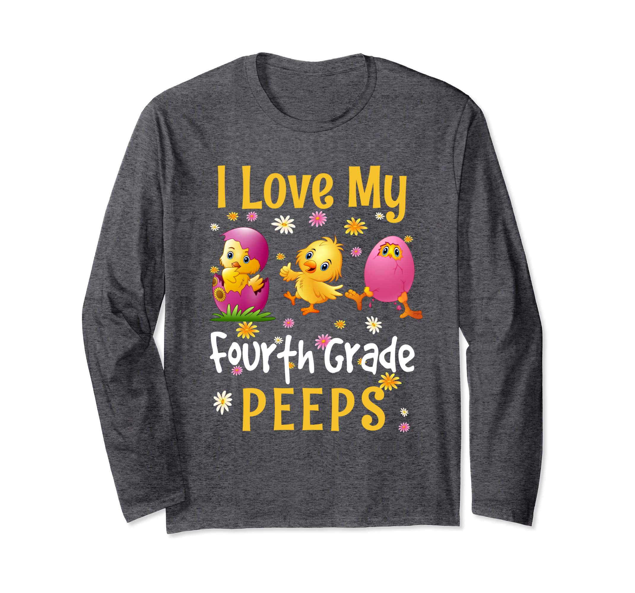 Easter 4th Grade Teacher Shirt Gift Easter Long Sleeve Shirt