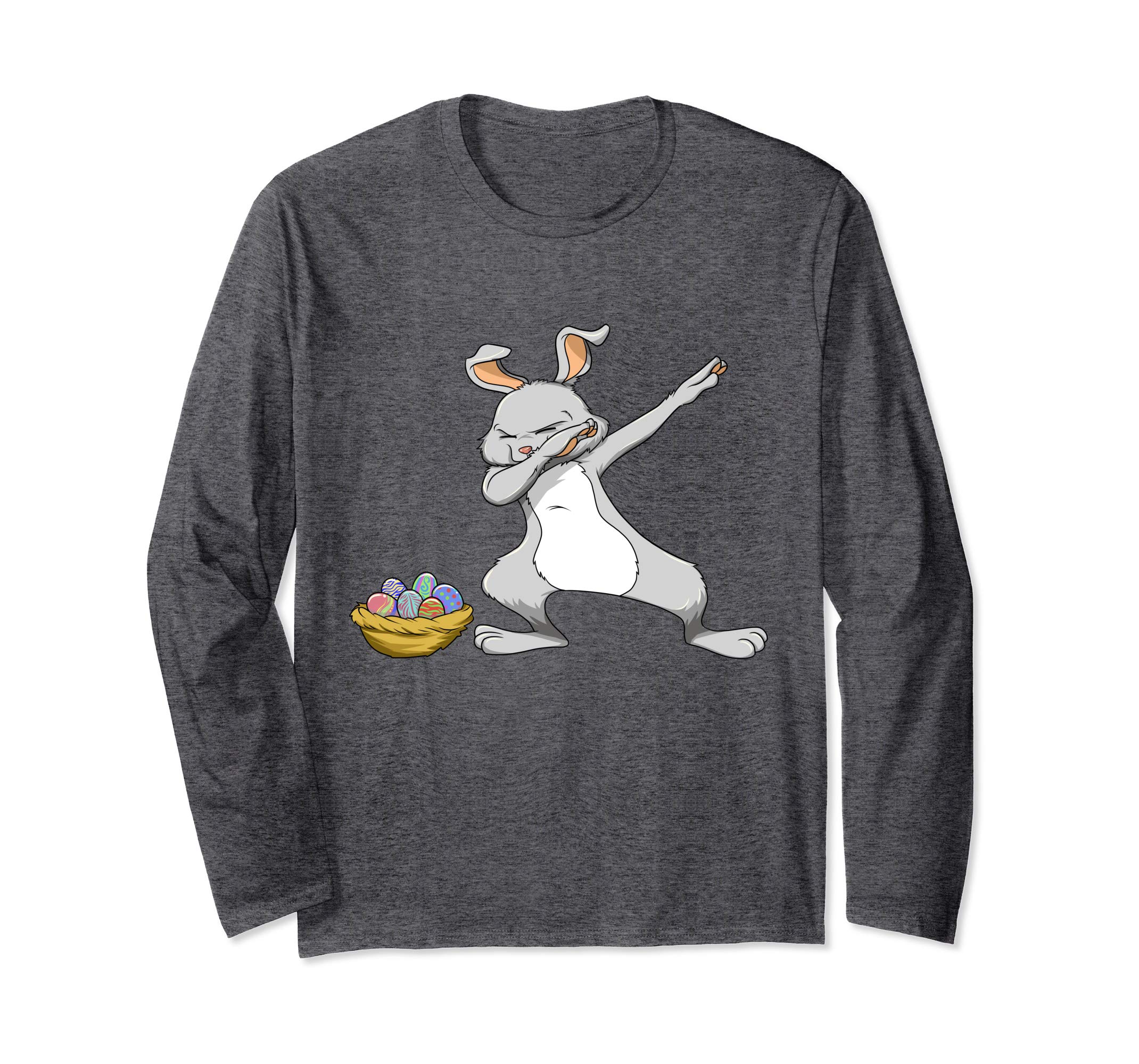 Easter Bunny Long Sleeve Shirt Graphic Dabbing Gift