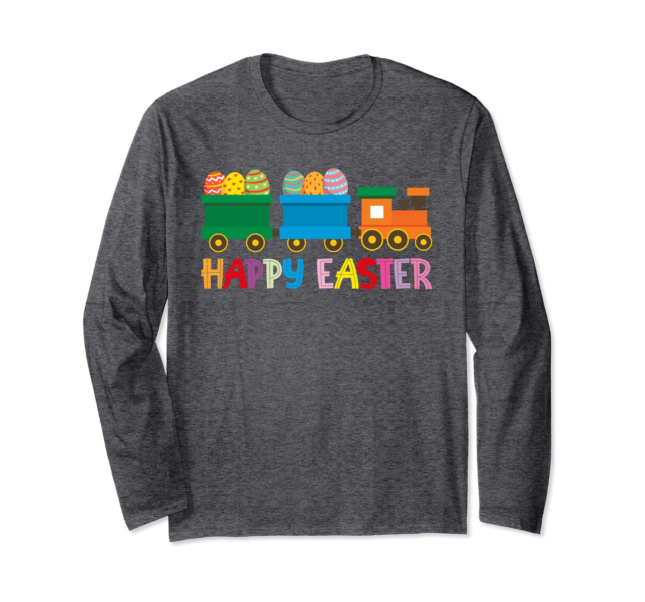 Happy Easter Train Egg Hunt Kid Boys Girls Long Sleeve Shirt