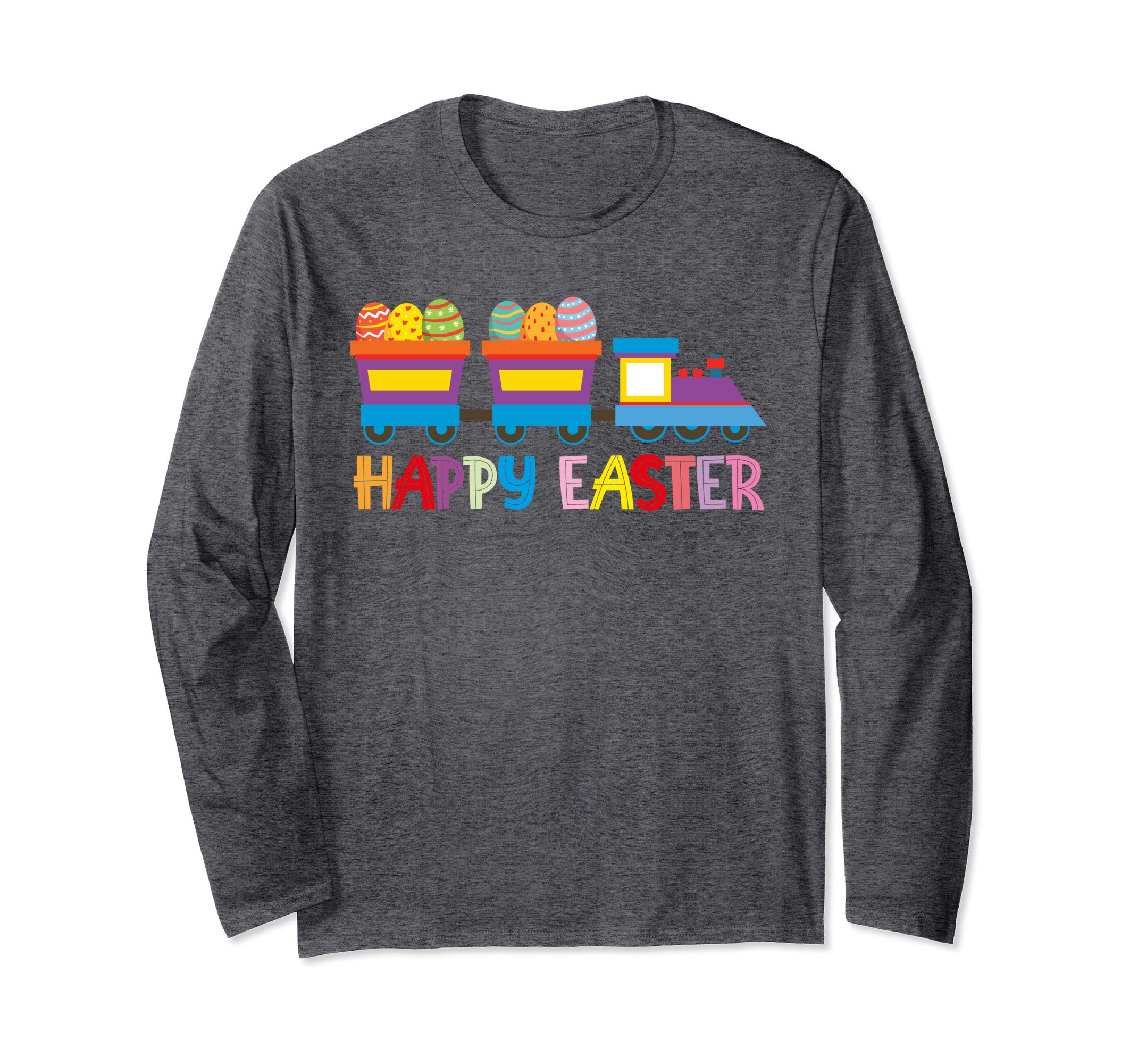 Happy Easter Train Egg Hunt Kid Boys Girls Long Sleeve Shirt