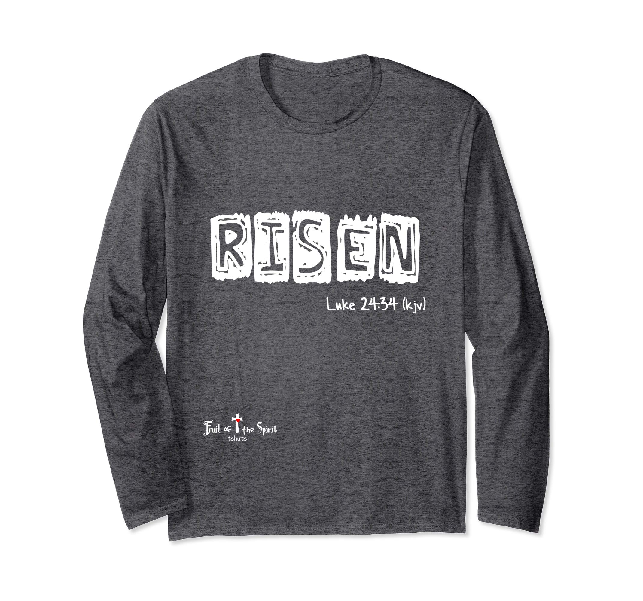 Risen Luke 24:34 Christian Longsleeve shirt #Easter wl