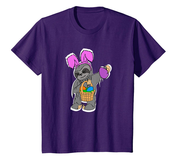 Kids Dabbing Sloth Funny Shirt Cute Easter Basket Gift Boys Girls