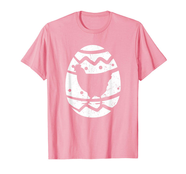 Vintage Chicken Happy Easter Egg T-Shirt Easter Gift