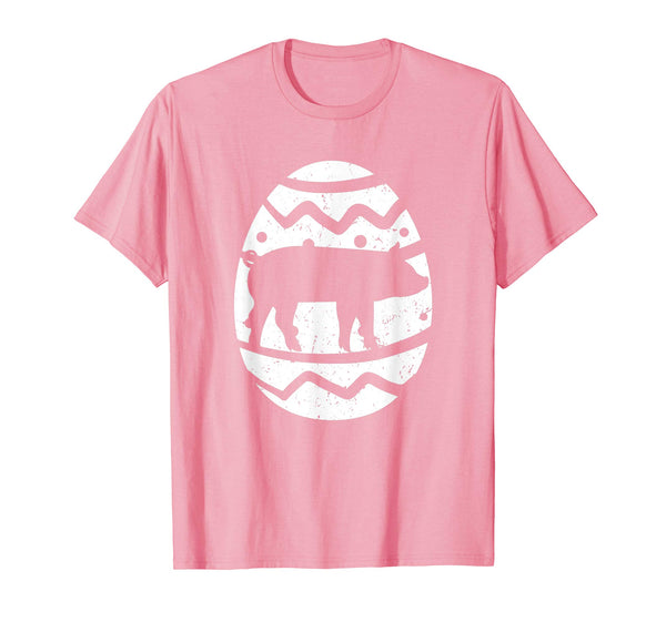Vintage Pig Happy Easter Egg T-Shirt Pig Easter Gift