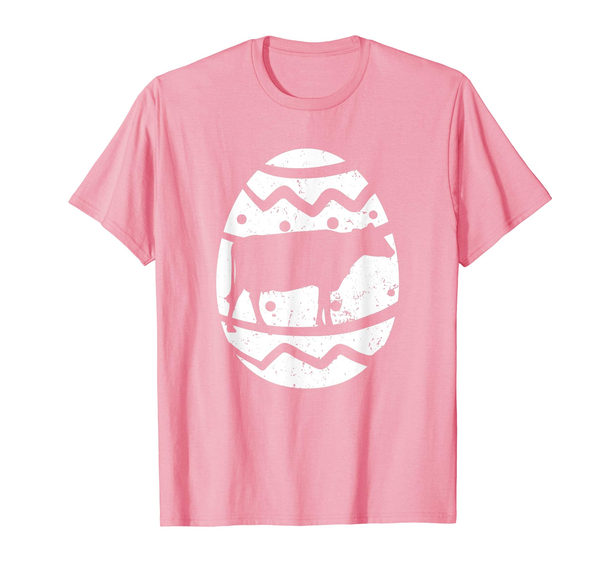 Vintage Cow Happy Easter Egg T-Shirt Bunny Easter Gift