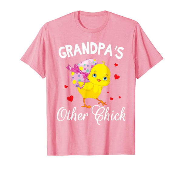 Hearts Chick With Big Easter Egg Shirt Grandpa's Other Chick