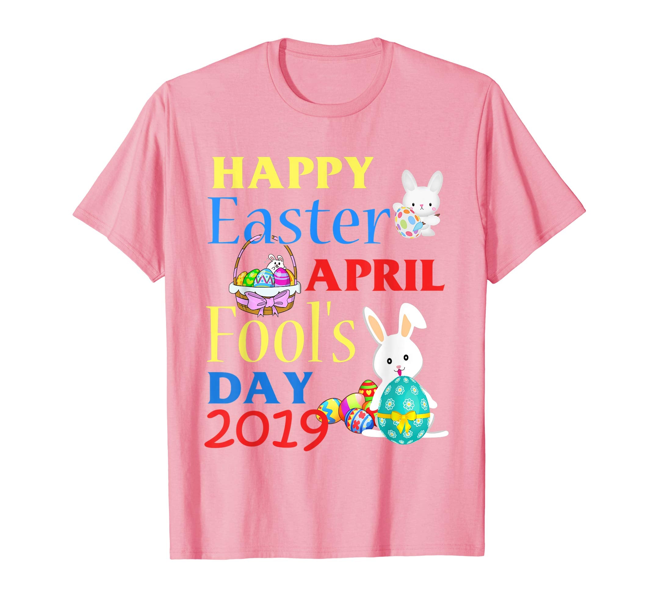 Cute Emotion Faces Happy Easter Fool's Day 2019 T-Shirt Gift