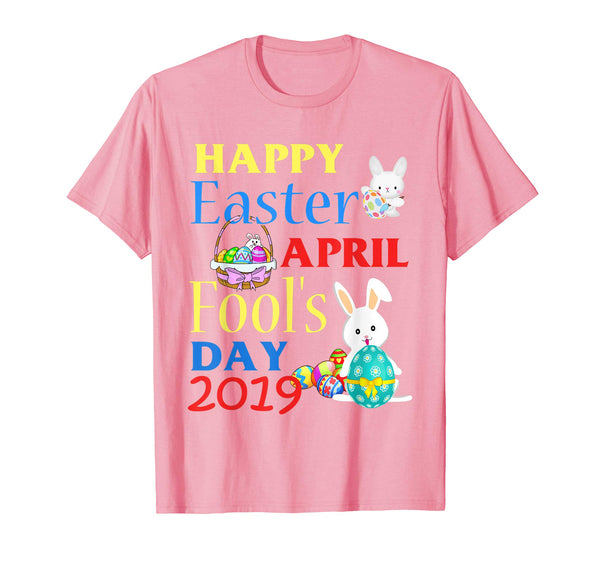 Cute Emotion Faces Happy Easter Fool's Day 2019 T-Shirt Gift