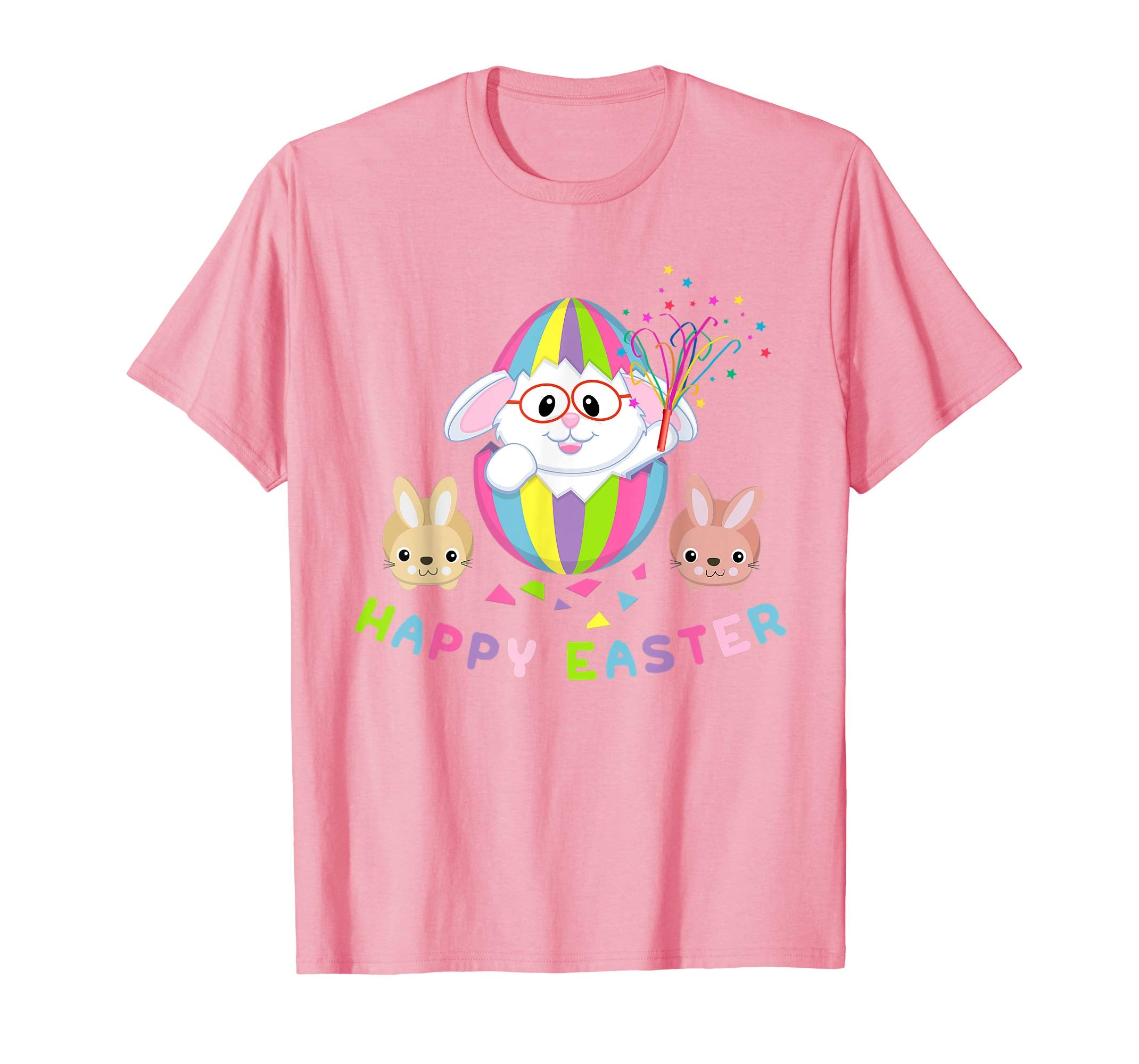 Happy Easter Bunny Tee shirt with Easter Eggs Tee