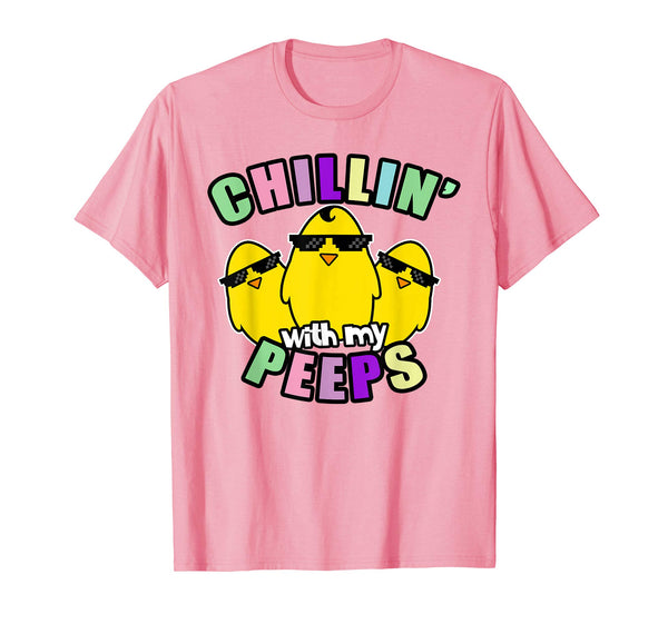 Easter Shirt For Girls Chillin With My Peeps Tshirt