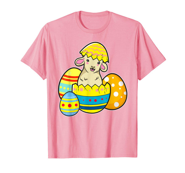 Cute Easter Lamb Shirt Egg Hunt Kids School Spring