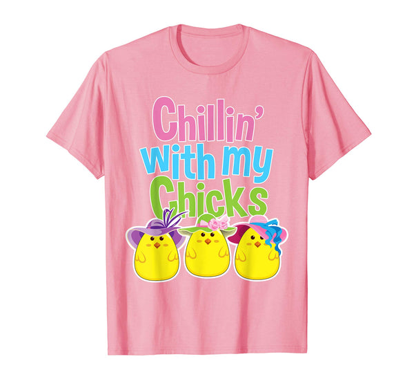 Cute Easter tshirt Chillin with my Chicks Egg Hunt Shirt Tee