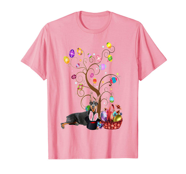 Bunny Doberman Pinscher Easter Day Hunting Egg T-Shirt Gift