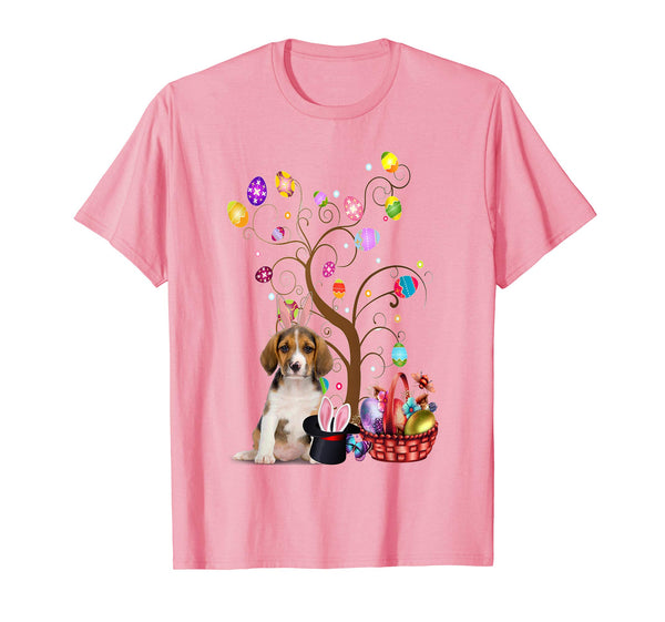 Bunny Beagle Dog Easter Day Hunting Egg TShirt Dad Mom Gift