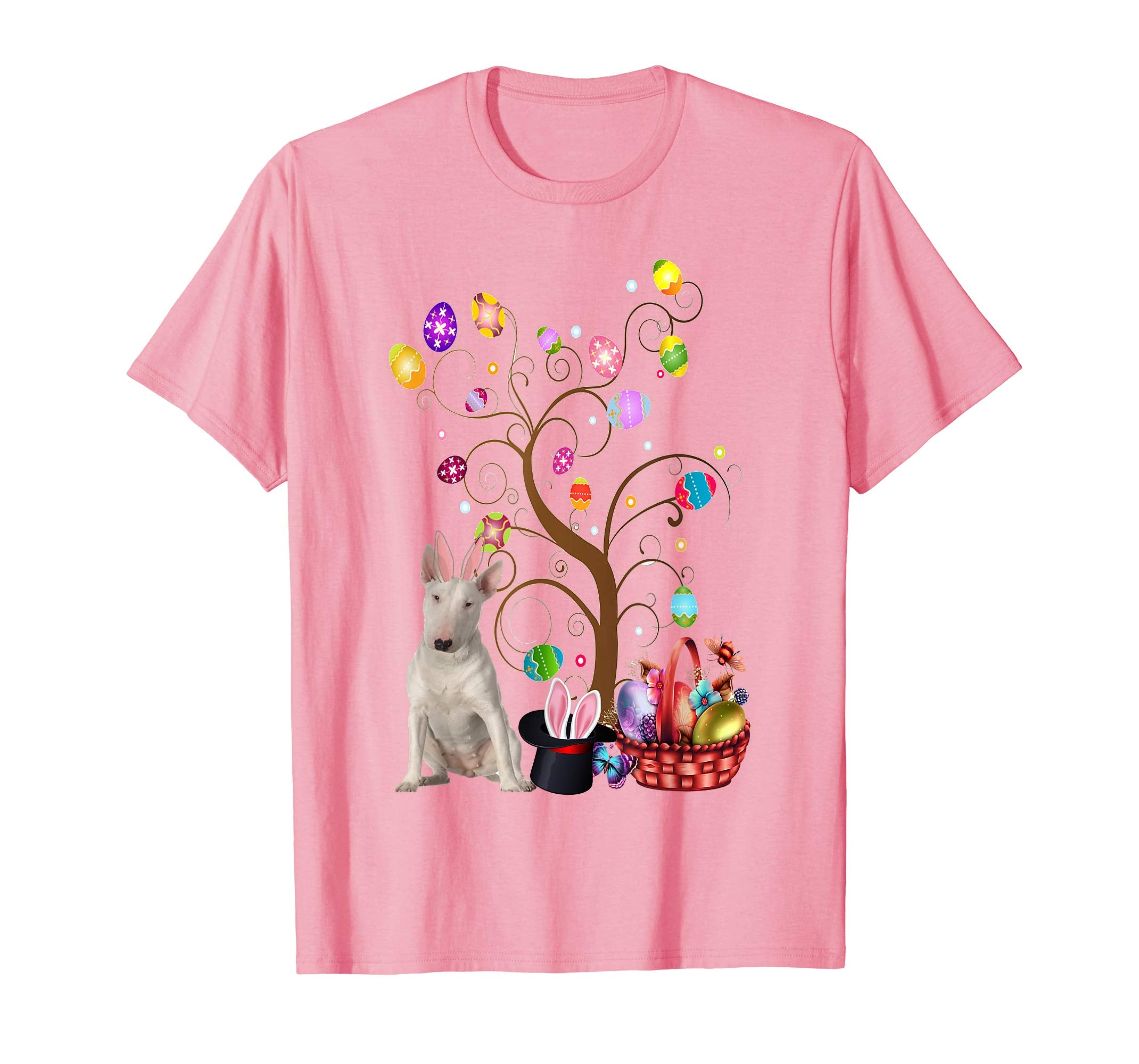 Bunny Bull Terrier Easter Day Hunting Egg T-Shirt Mom Gift