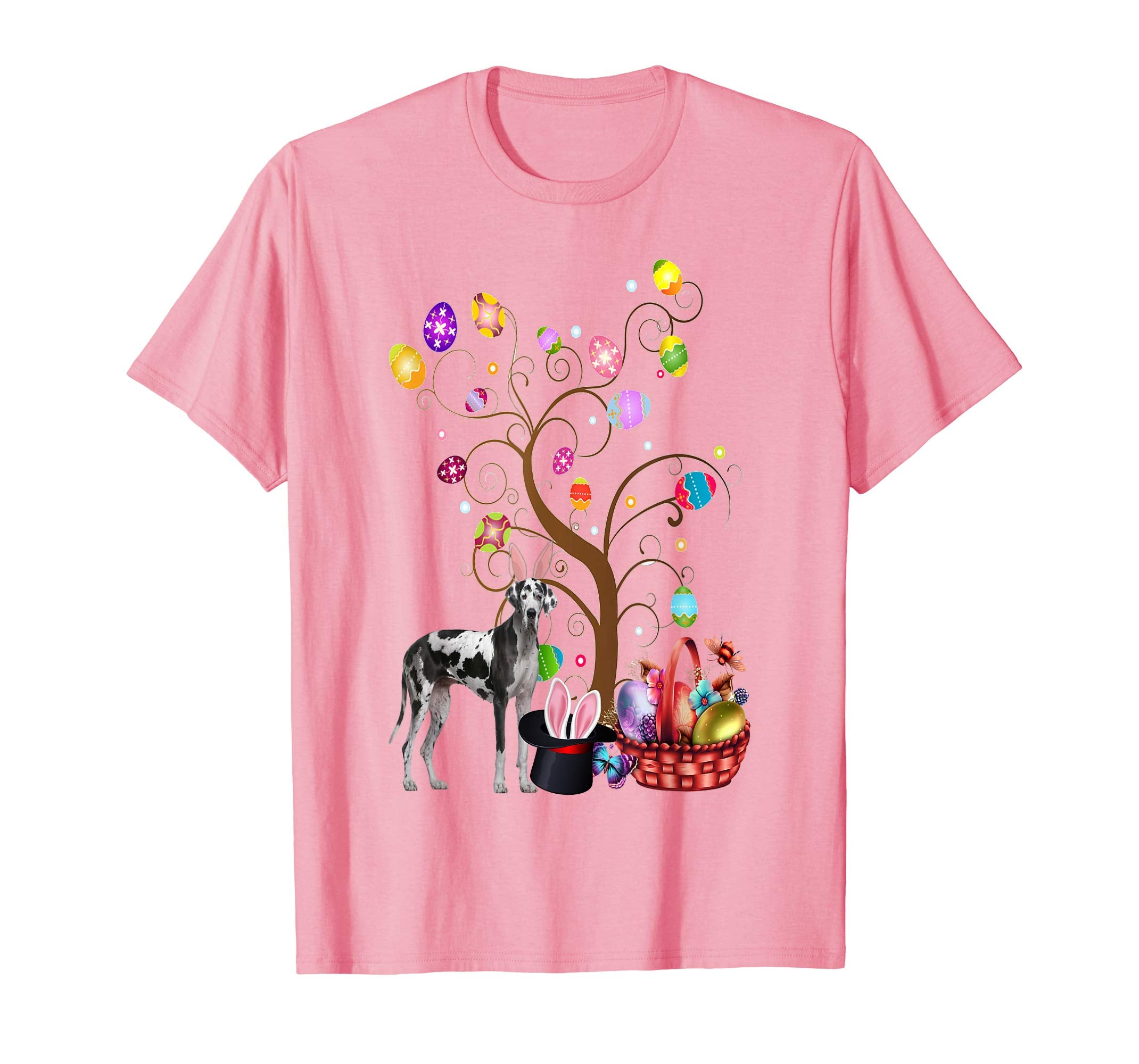 Bunny Great Dane Easter Day Hunting Egg T-Shirt Dad Mom Gift