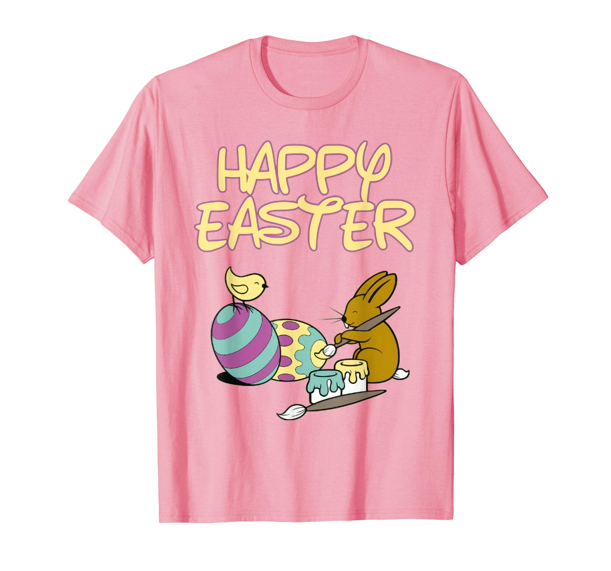 Happy Easter Bunny Tee shirt with Easter Eggs T shirt