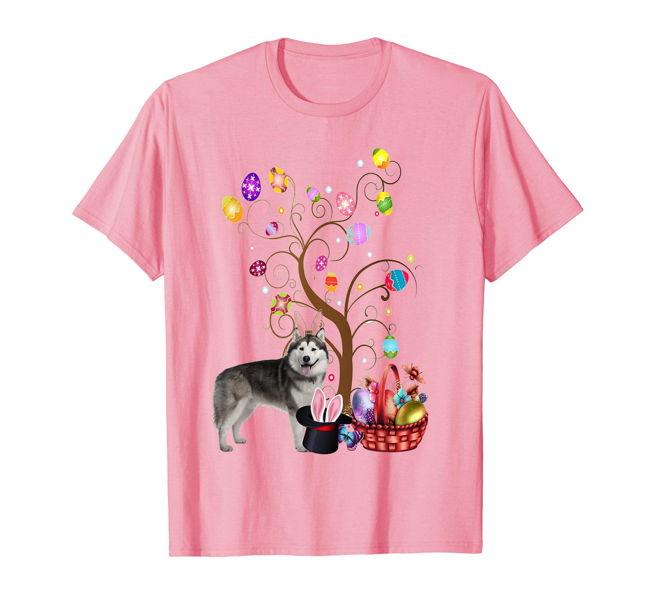 Bunny Alaskan Malamute Easter Day Hunting Egg Shirt Mom Gift