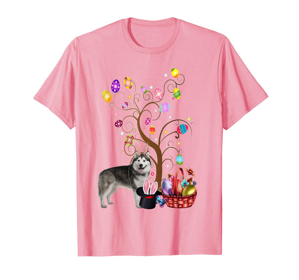 Bunny Alaskan Malamute Easter Day Hunting Egg Shirt Mom Gift