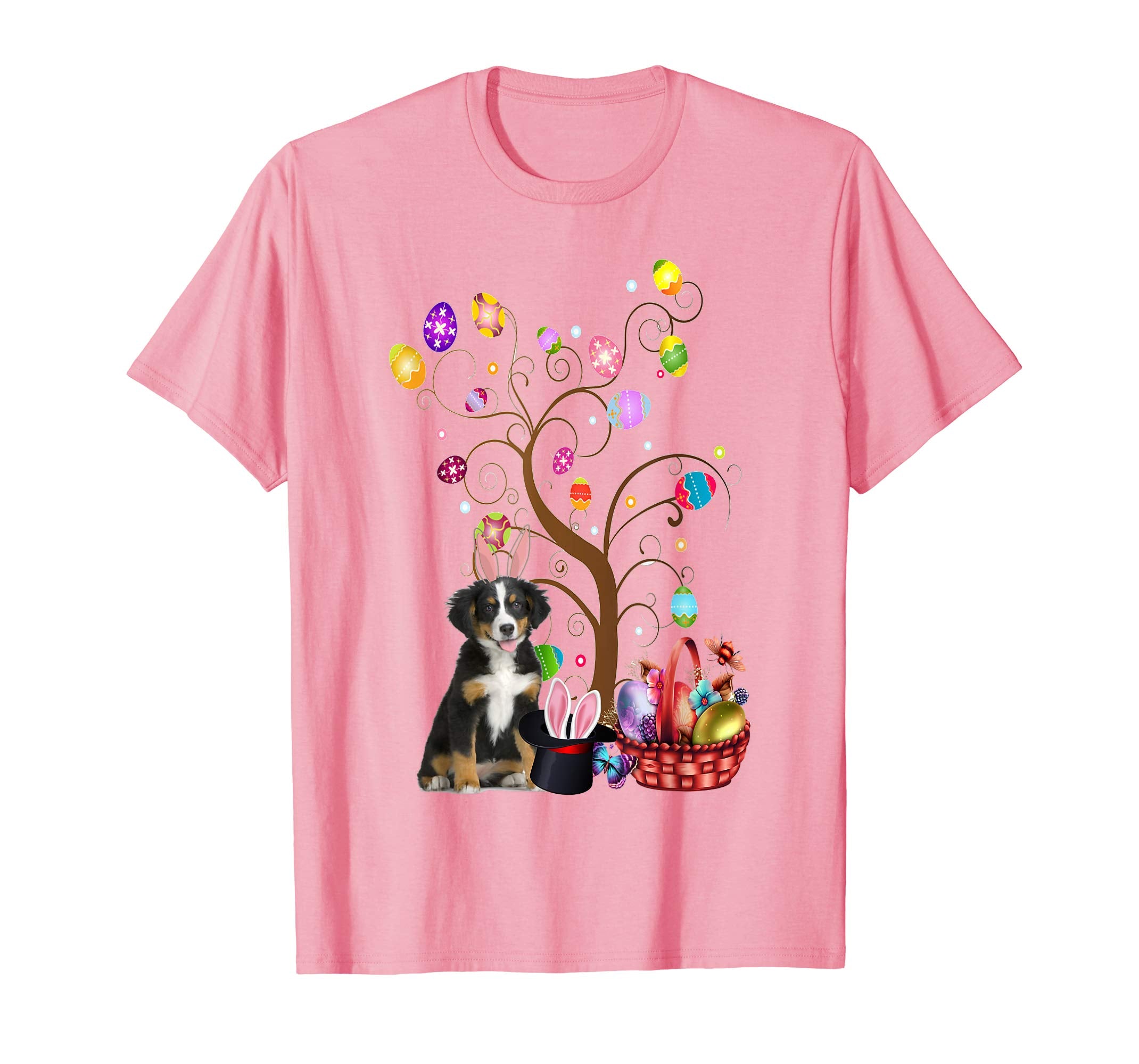 Bunny Bernese Mountain Dog Easter Day Hunting Egg T-Shirt