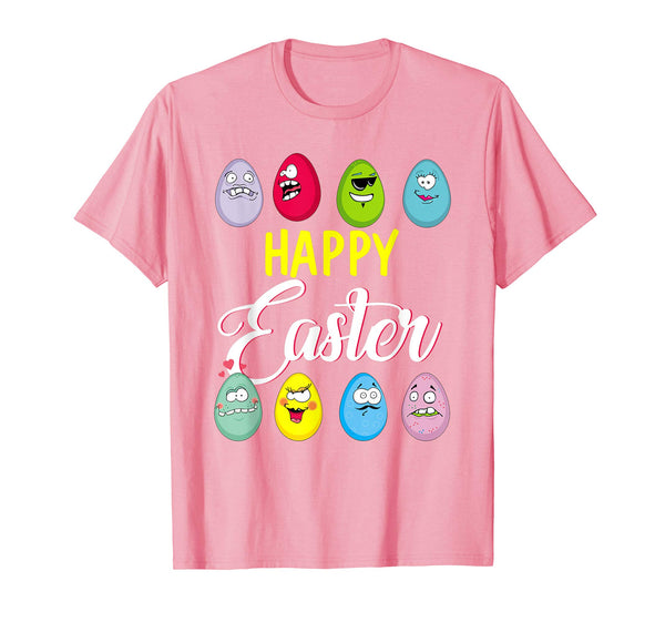 Happy Easter Bunny Tee shirt with Easter Eggs Tee