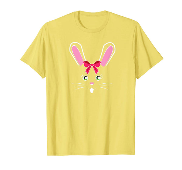 Cute Easter Bunny Shirt For Girls Toddler Pink Bow Tshirt