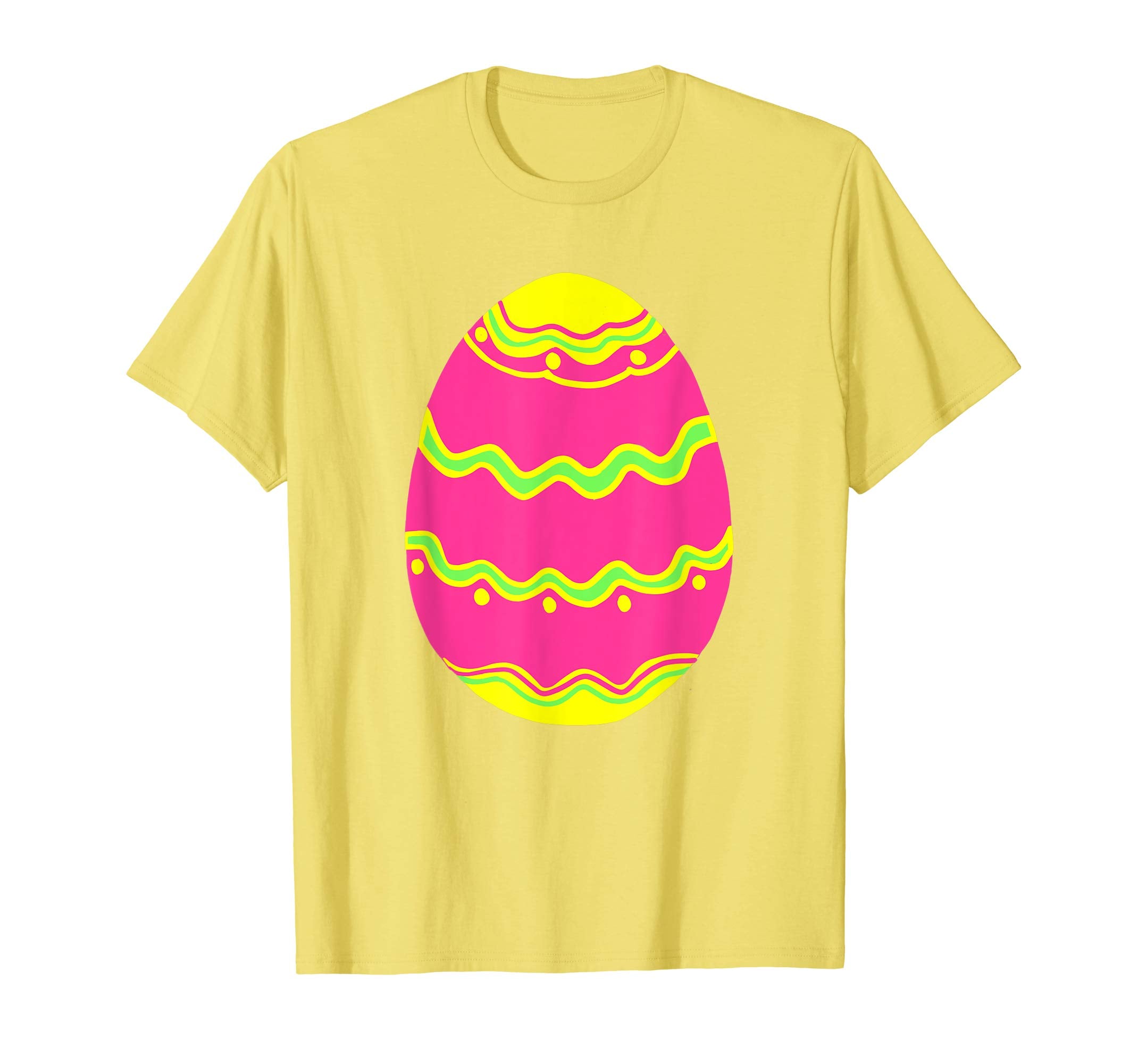 Easter bunny pink and yellow egg tshirt