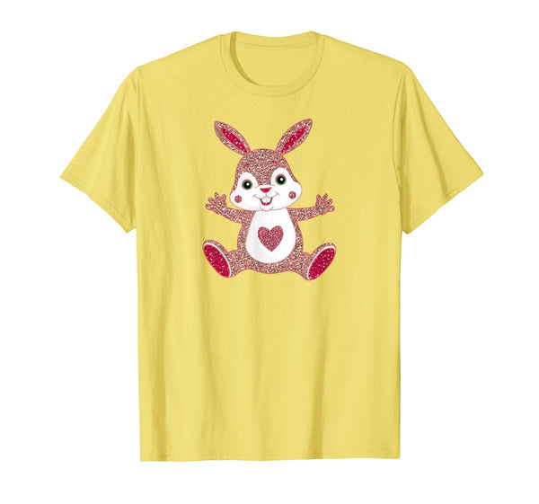 Cool Pink Easter Bunny Hare Spring Heart Love T-Shirt