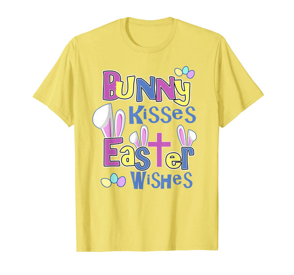 Easter Quote Shirt - Bunny Kisses and Easter Wishes