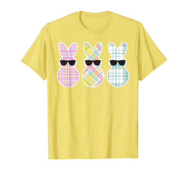 Cute Peeps- Bunny Easter Plaid T shirt -Happy Easter Gifts