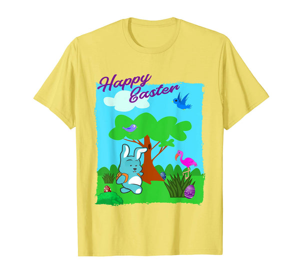 Happy Easter T-Shirt Bunny Tee for Kids Egg Hunt