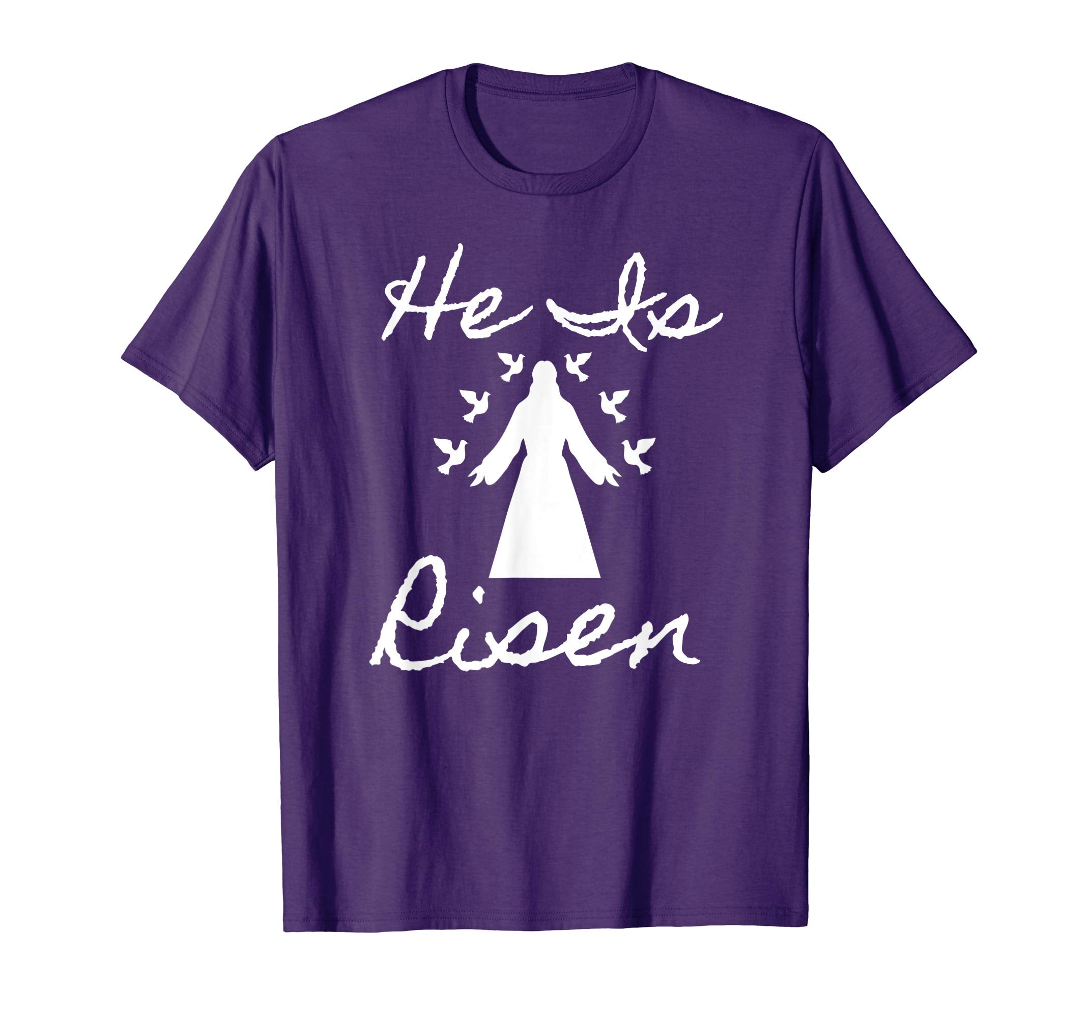 Christian Easter He Is Risen Tshirt Peace Birds and Jesus